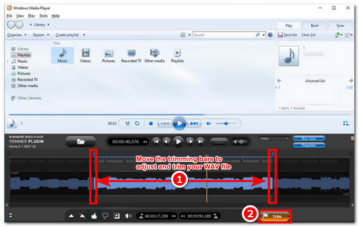 ตัดไฟล์ Wav และบันทึก