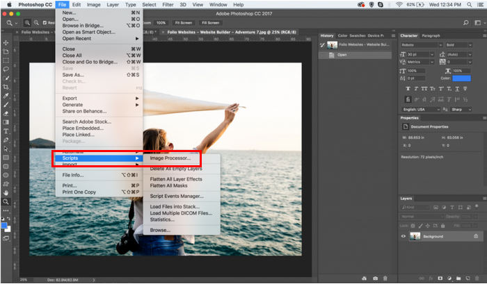 Bộ xử lý hình ảnh nén hàng loạt Photoshop