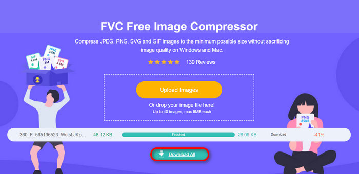 Descàrrega gratuïta del compressor d'imatges Fvc