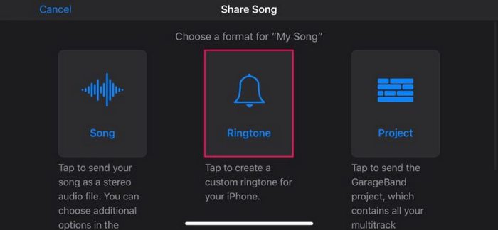 Garageband Select Ringtone