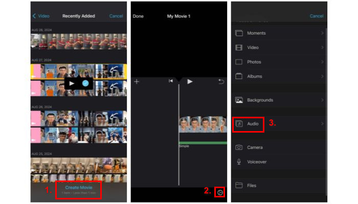 Thêm nhạc vào iMovie iPhone Chọn nhạc