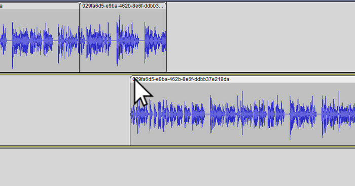 Audacity Hợp nhất Di chuyển Track