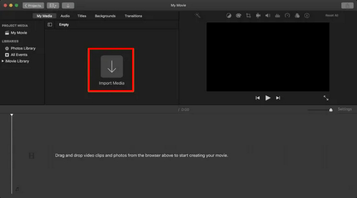 Separa l'audio dal video iMovie iImport Media