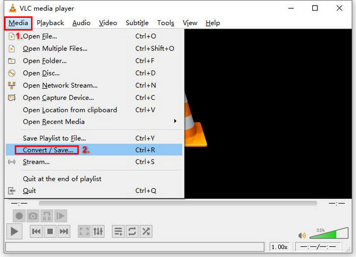 Vlc Media Player Rip DVD Velg Konverter Lagre