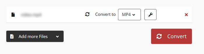 Cloudconvert converte FLV MP4