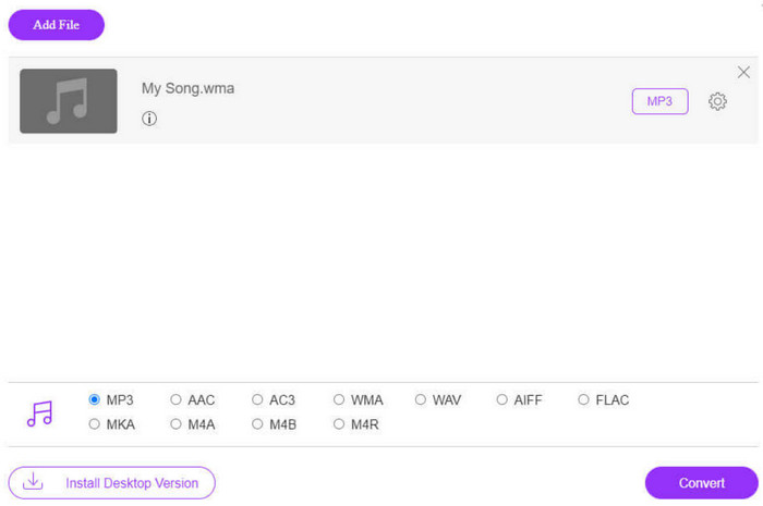 Convertitore audio Fvc Mp3