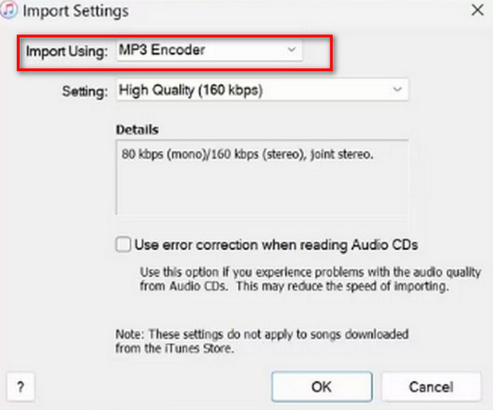 Codificatore Mp3 di iTunes