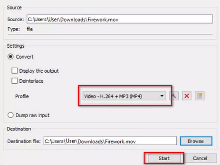 Vlc avvia Wmv Mp4