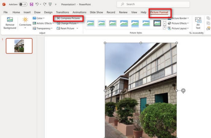 ضغط الصور في PowerPoint
