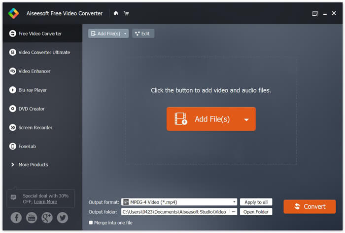 Gratis Video Converter Interface