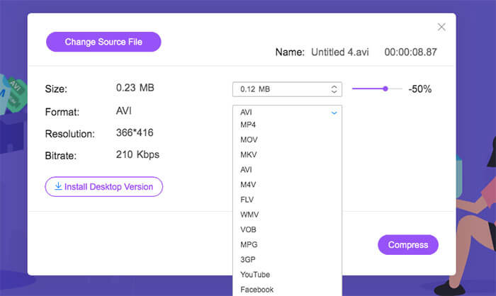 Odaberite postavke videozapisa