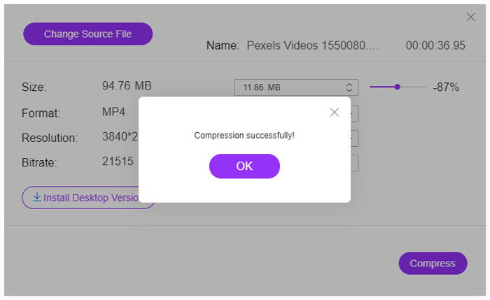 reduce file size online swf