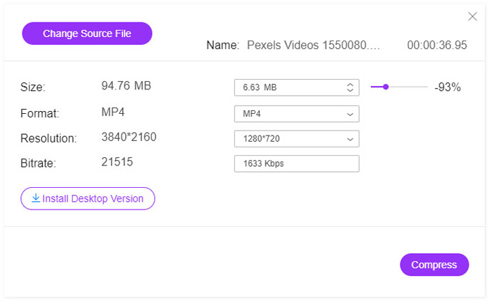 Komprimer SWF-fil gratis online