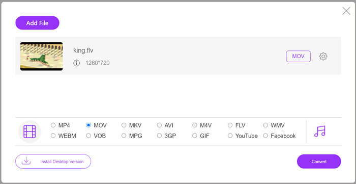 mov to flv video converter