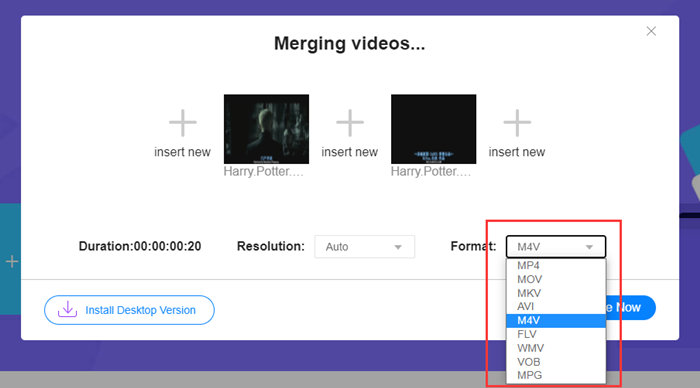 Choose M4V as Output Format