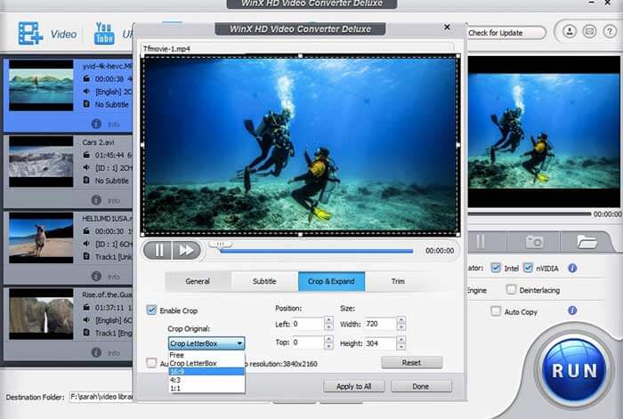 Convertitore video WinX HD