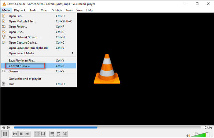 VLC converti salvare