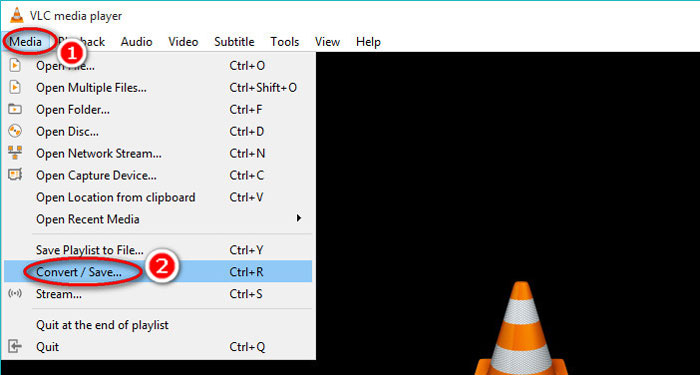 VLC تحويل حفظ