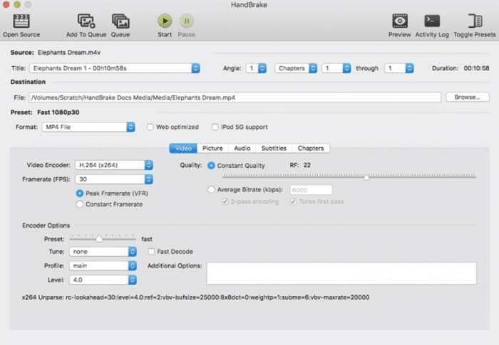 handbrake for mac convert mp4 to mpeg2