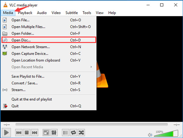 เปิดแผ่น dvd ใน vlc