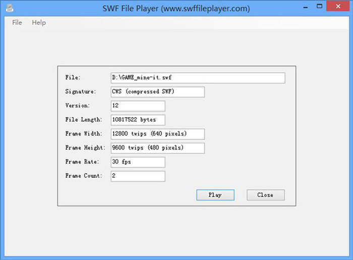 swf format player