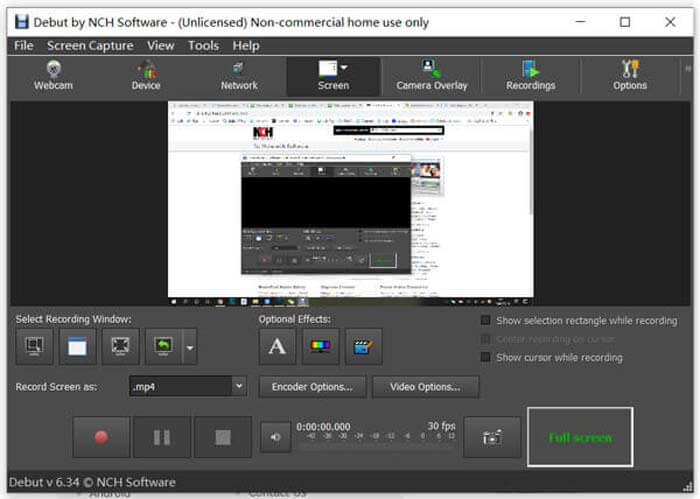 debut video capture and screen recorder software