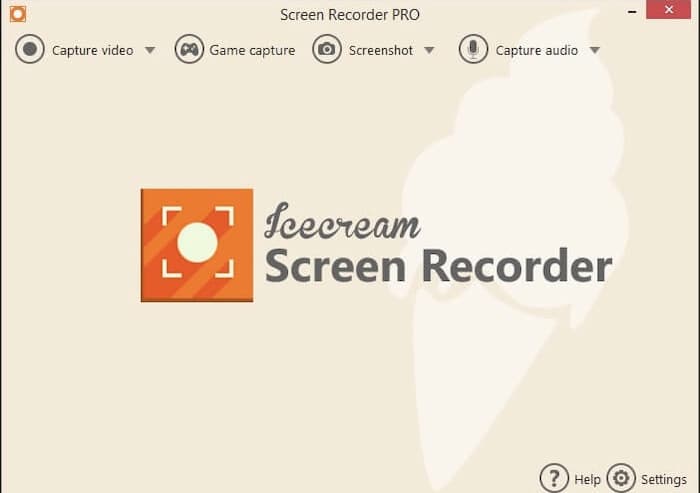 واجهة Icecream Screen Recorder