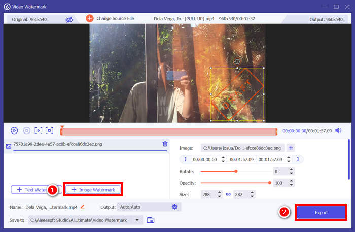 FVC VCU ビデオウォーターマークエクスポート