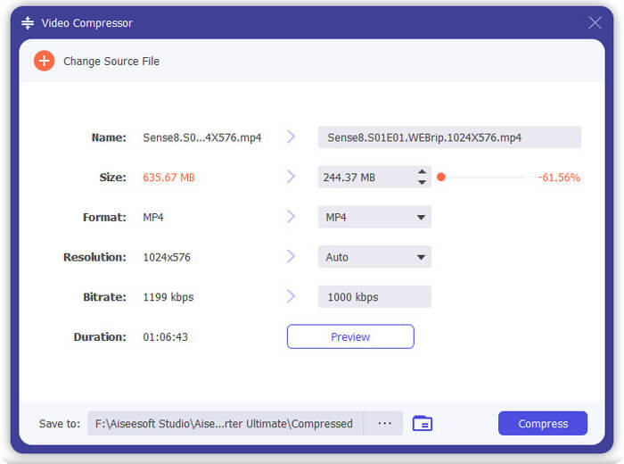 Output settings